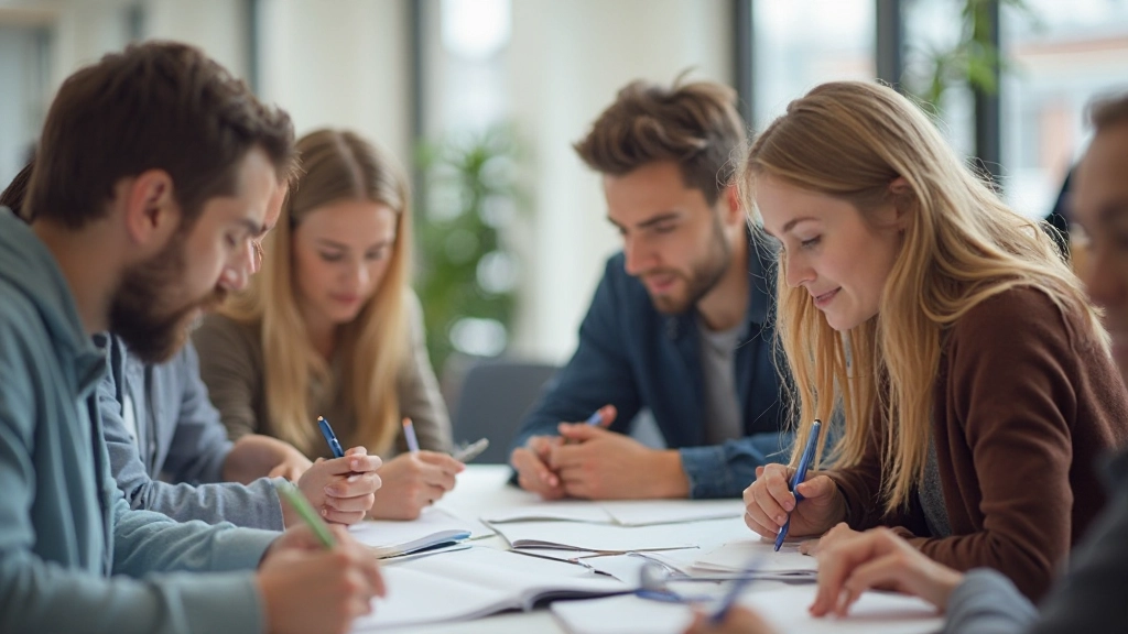 Groepslessen Nederlands met diverse leerlingen in een moderne klasruimte