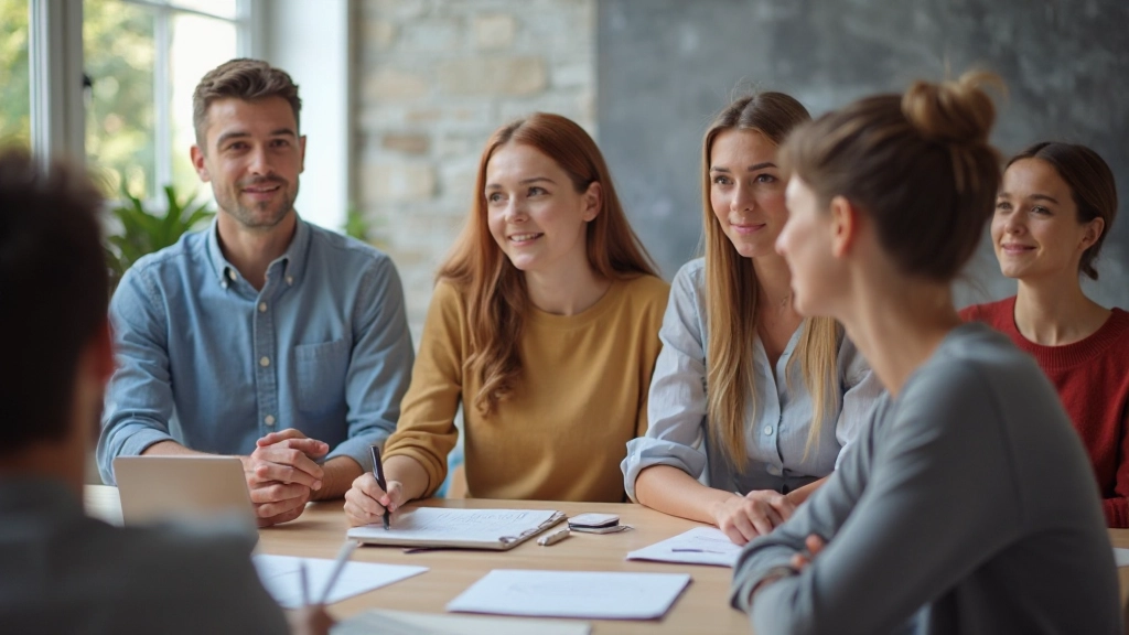Klaslokaal met studenten die deelnemen aan groepsles Nederlands en samen oefenen